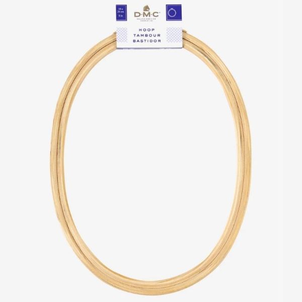 Ξύλινο Οβάλ Τελάρο Κεντήματος DMC (12.5 x 20 εκ.)