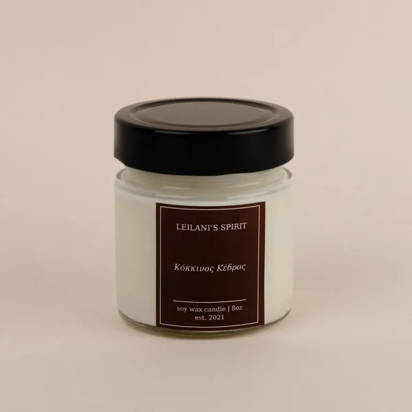 Κερί Σόγιας - Κόκκινος Κέδρος 8oz